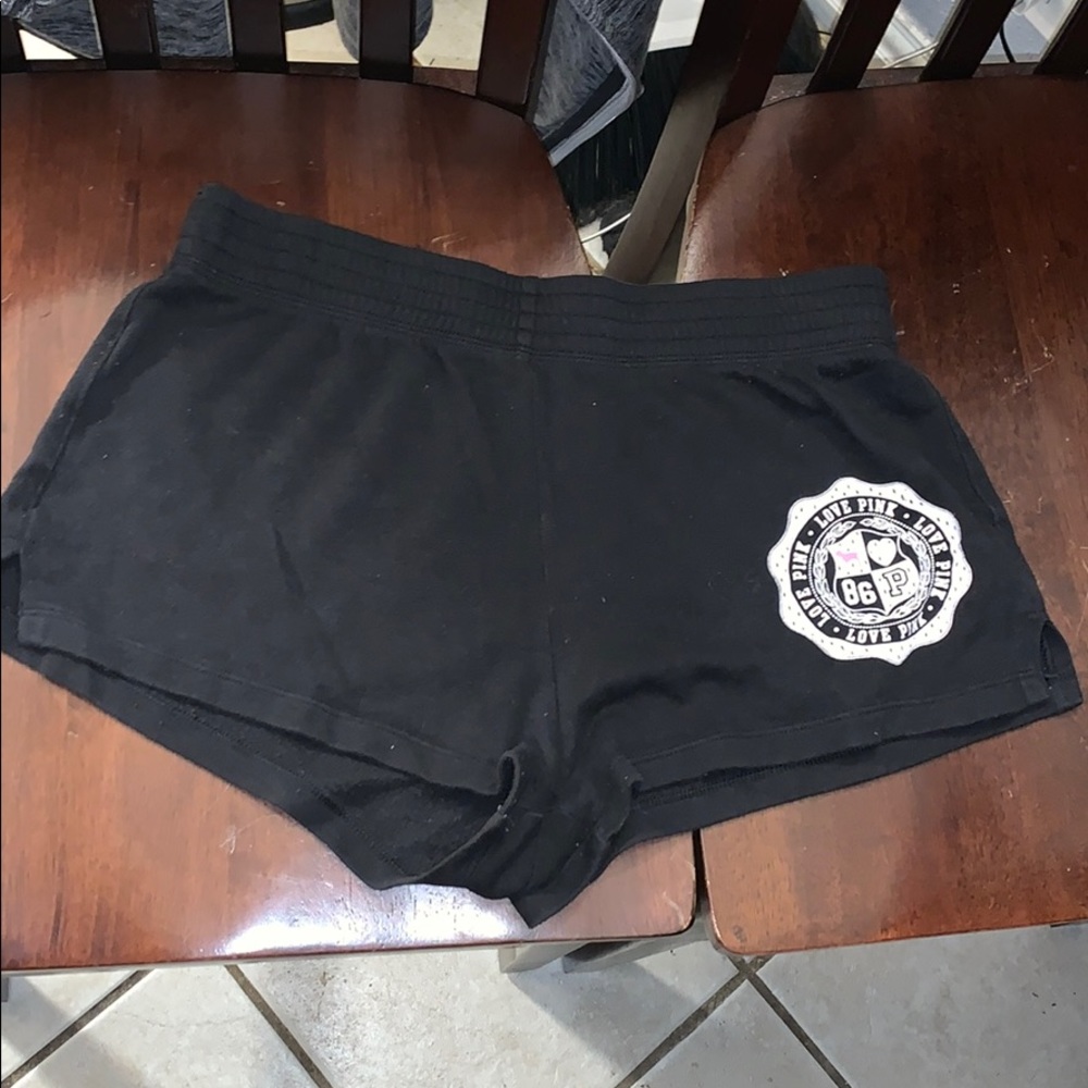 Small PINK (faded) black short shorts